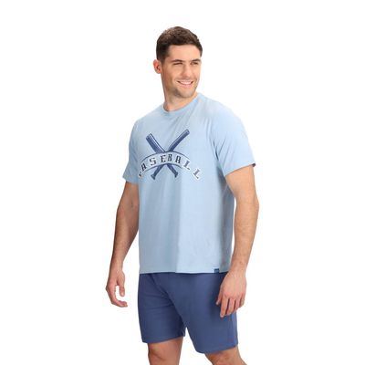 Imagen 2 del producto Pijama Corto Algodón Celeste