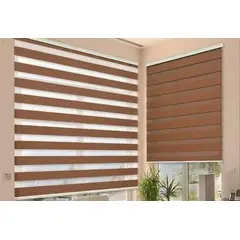 GENERICO - CORTINA ROLLER DUO DIA Y NOCHE COLOR CAFE 80X200CM