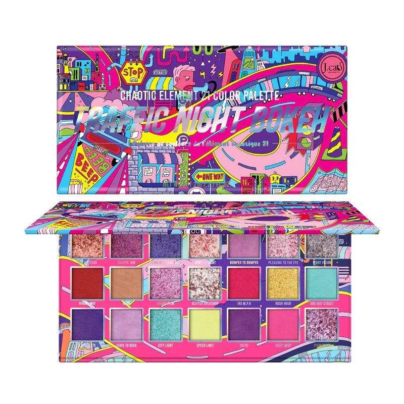 J CAT - Paleta sombras de ojo Chaotic Element Traffic Night Bokeh 21