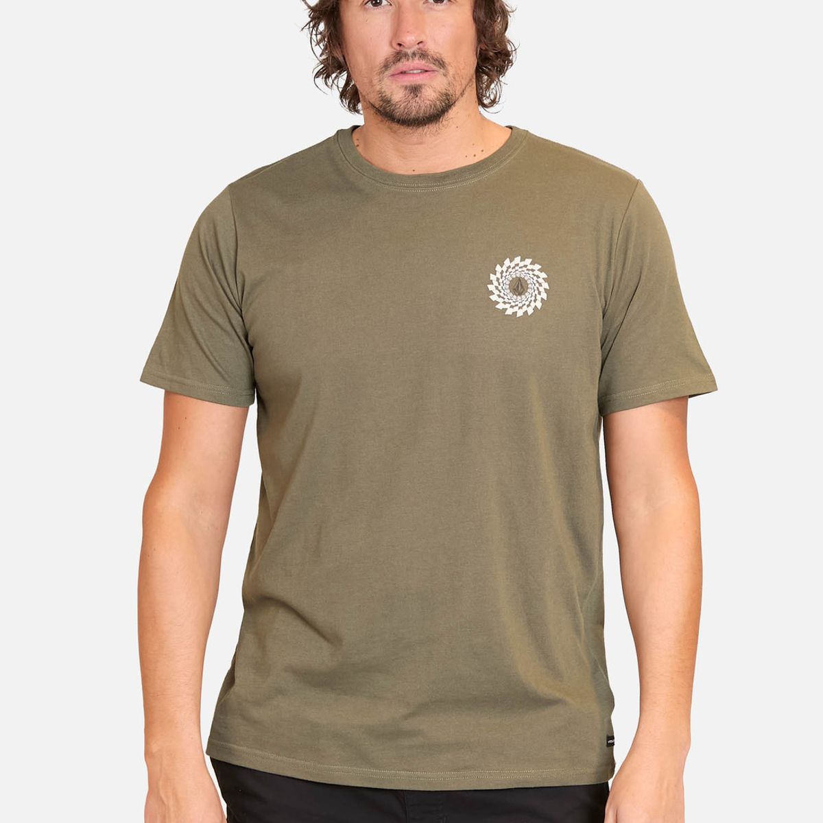 VOLCOM - Polera Manga Corta Rabbit Hole Verde Hombre Volcom
