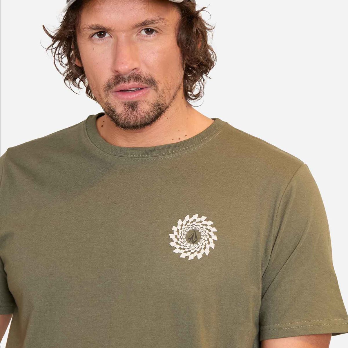 VOLCOM - Polera Manga Corta Rabbit Hole Verde Hombre Volcom