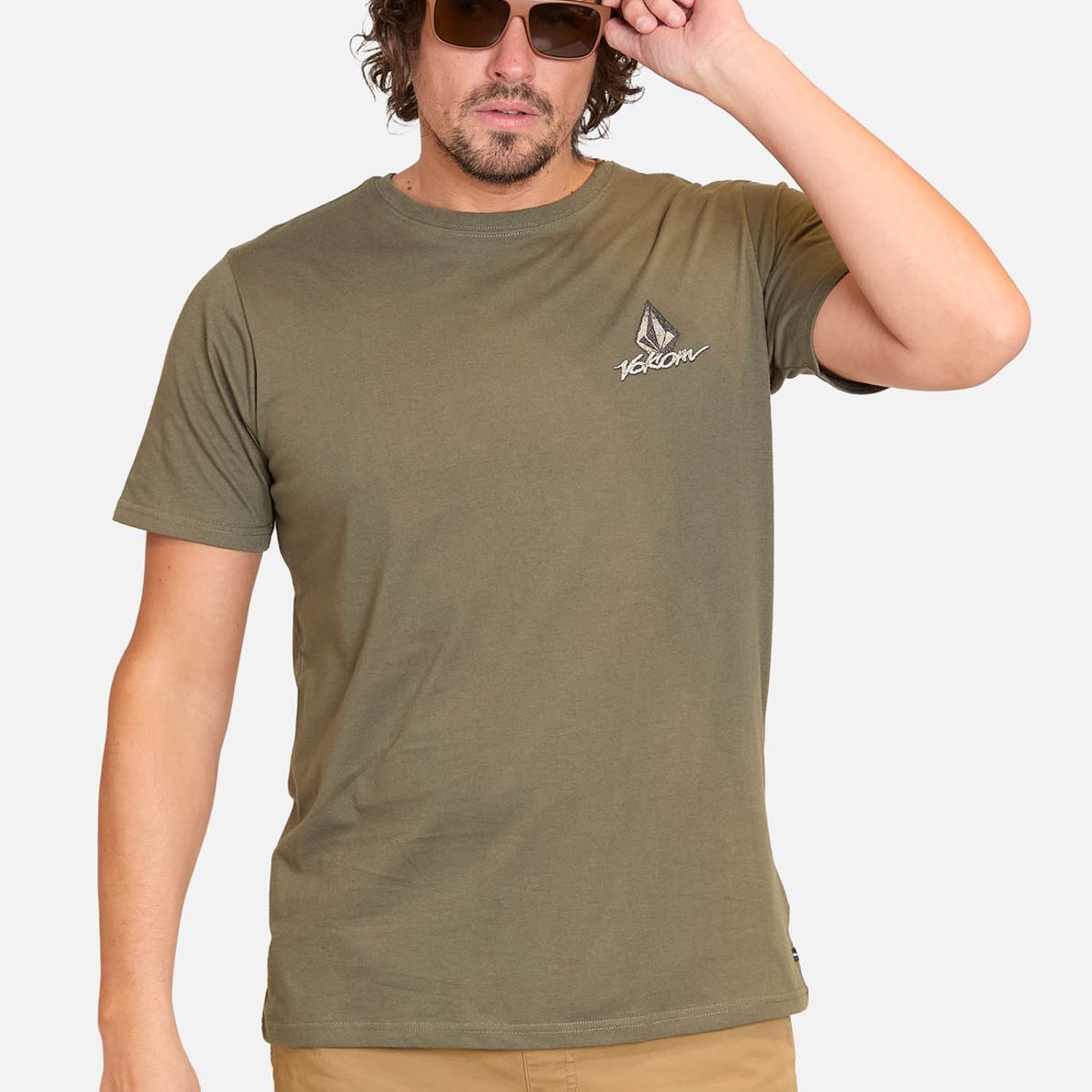 VOLCOM - Polera Manga Corta Rip Tide Verde Hombre Volcom