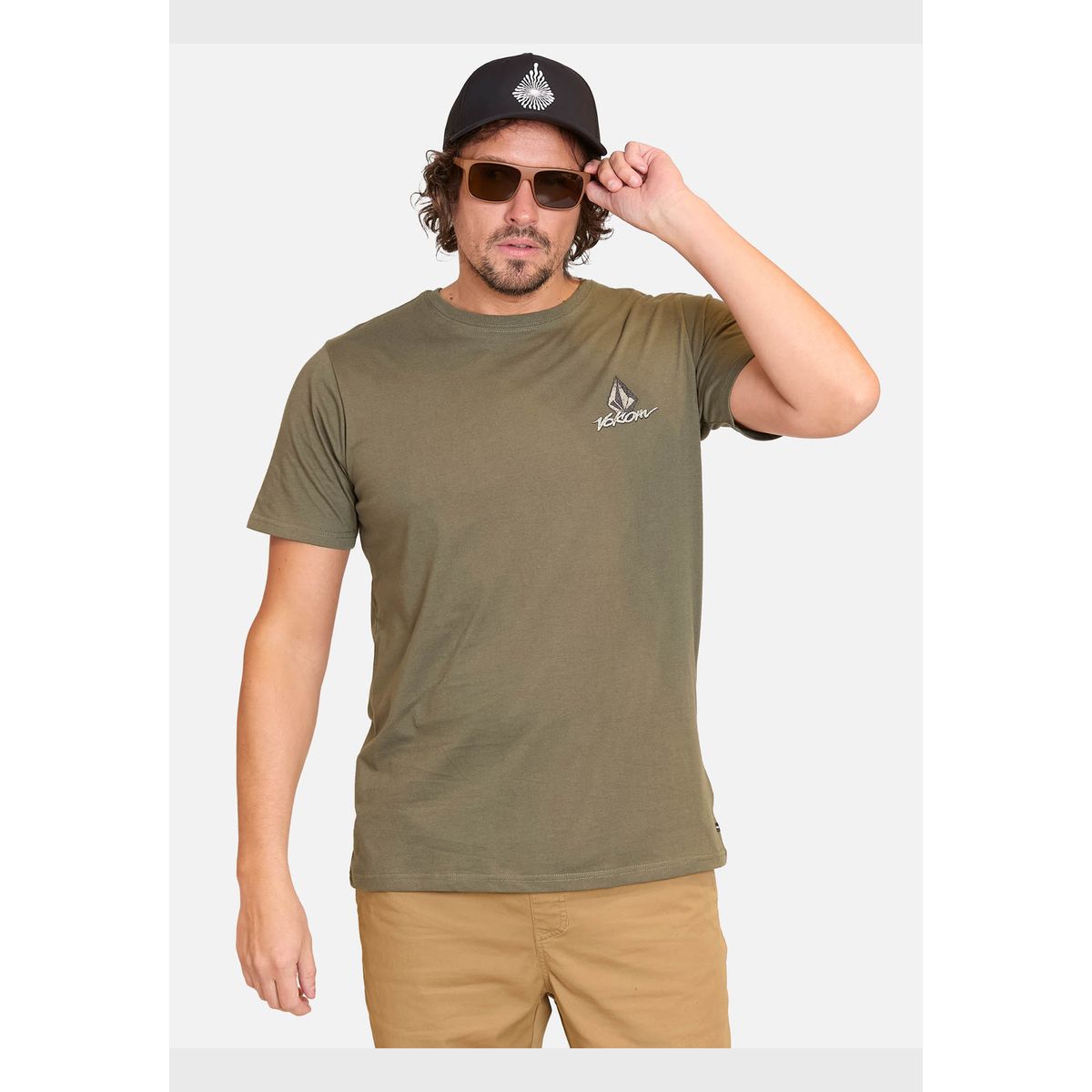 VOLCOM - Polera Manga Corta Rip Tide Verde Hombre Volcom