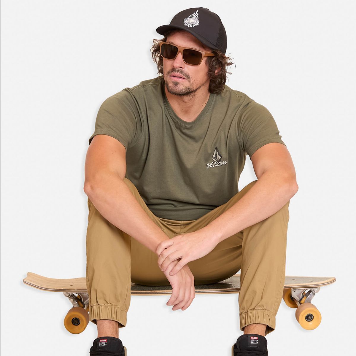 VOLCOM - Polera Manga Corta Rip Tide Verde Hombre Volcom