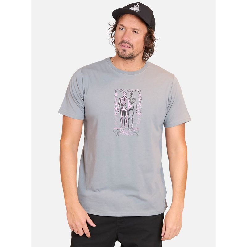 VOLCOM - Polera Manga Corta Projection Gris Hombre Volcom - Gris