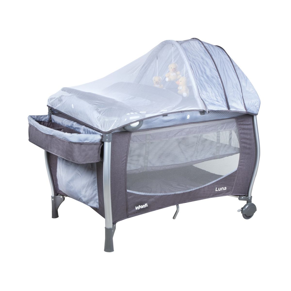INFANTI - Cuna Playard Luna Grey Dots Infanti