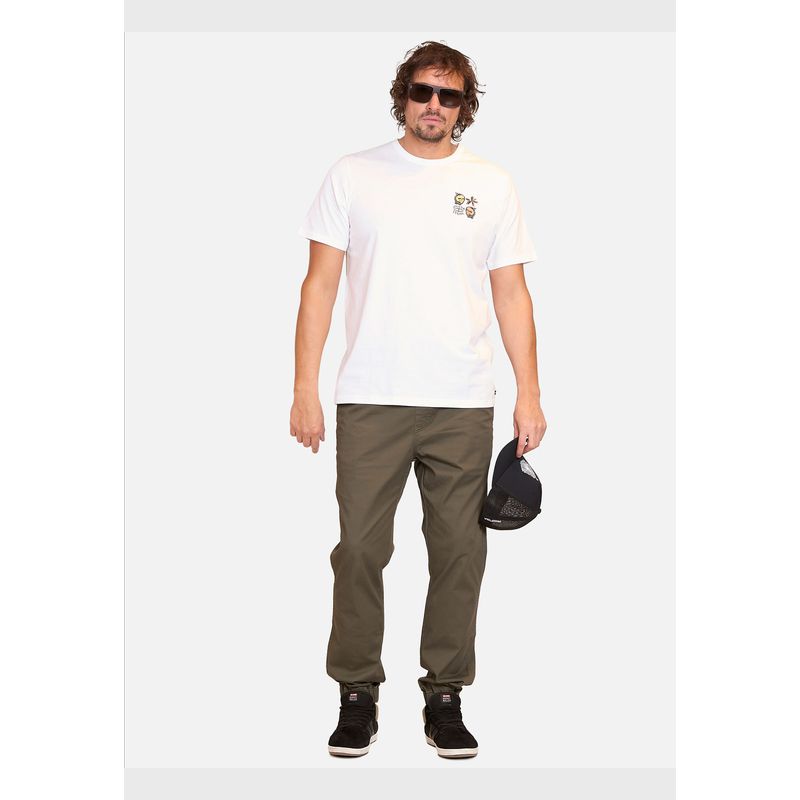 VOLCOM - Polera Manga Corta Flower Budz Blanco Hombre Volcom