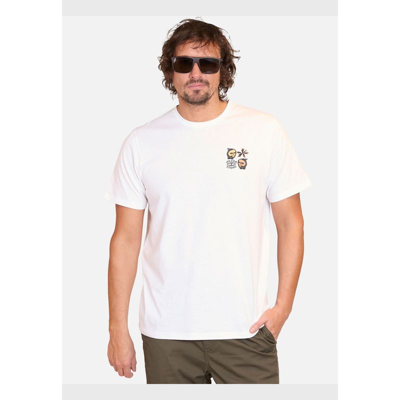 VOLCOM - Polera Manga Corta Flower Budz Blanco Hombre Volcom