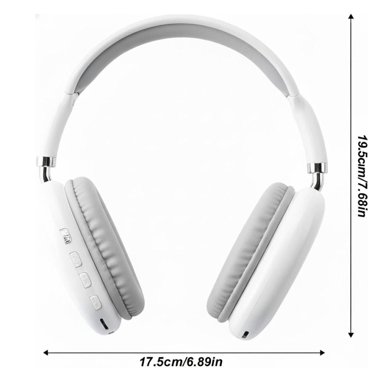 CRUSEC - Audífonos Diadema Gamer P9 Bluetooth Cancelación de Ruido - Blanco