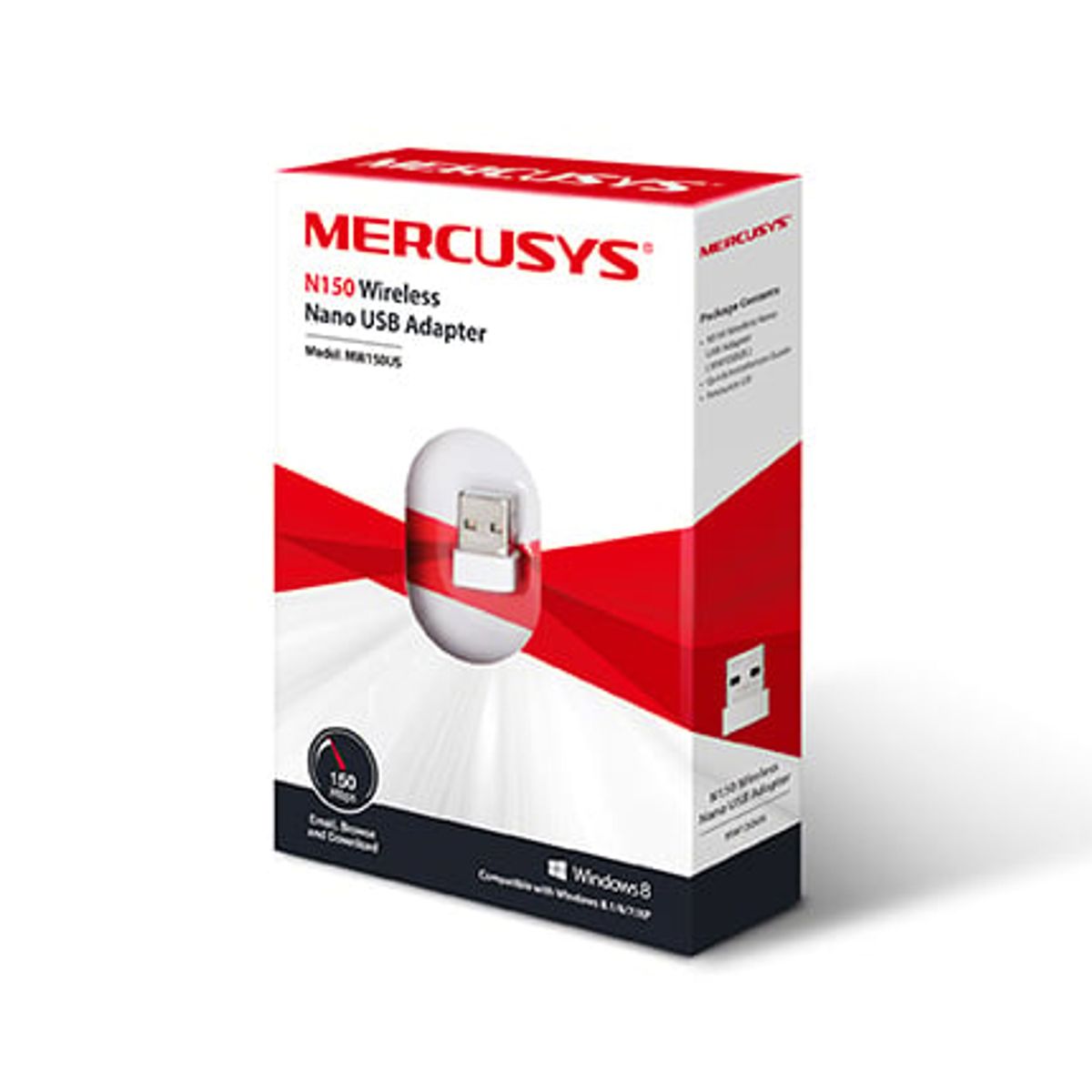 MERCUSYS - Adaptador USB Mercusys Nano Inalámbrico 150Mbps