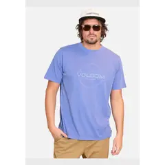 VOLCOM - Polera Manga Corta Line Service Morado Hombre