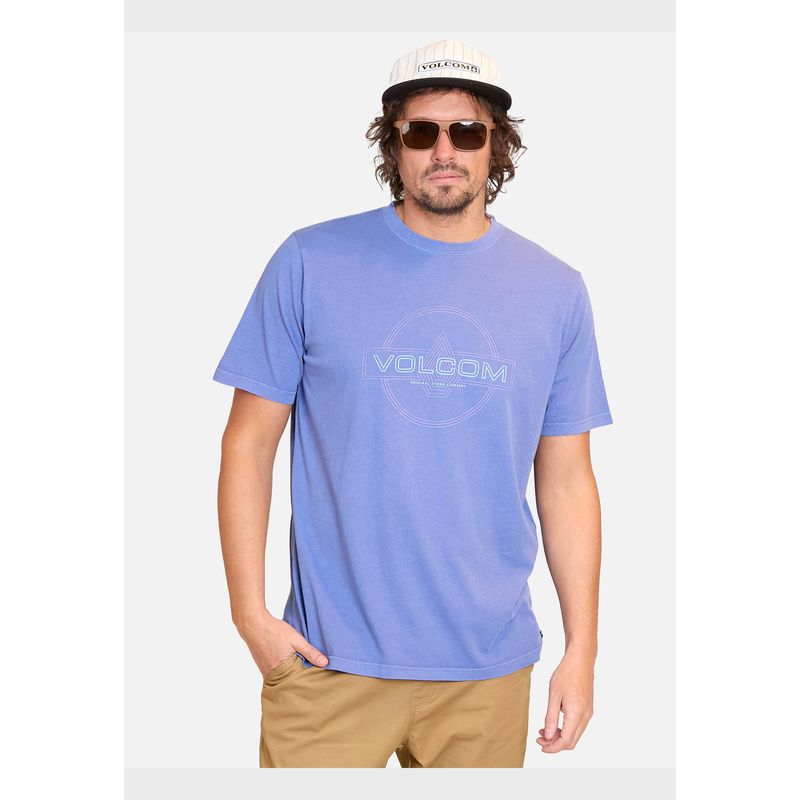 VOLCOM - Polera Manga Corta Line Service Morado Hombre Volcom