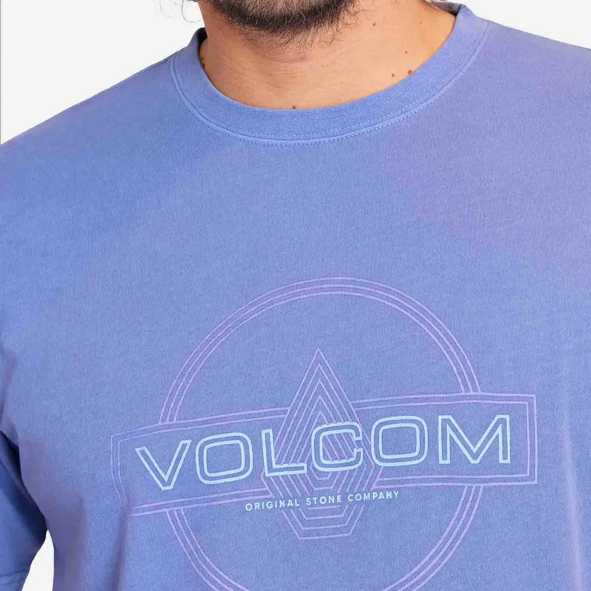 VOLCOM - Polera Manga Corta Line Service Morado Hombre Volcom