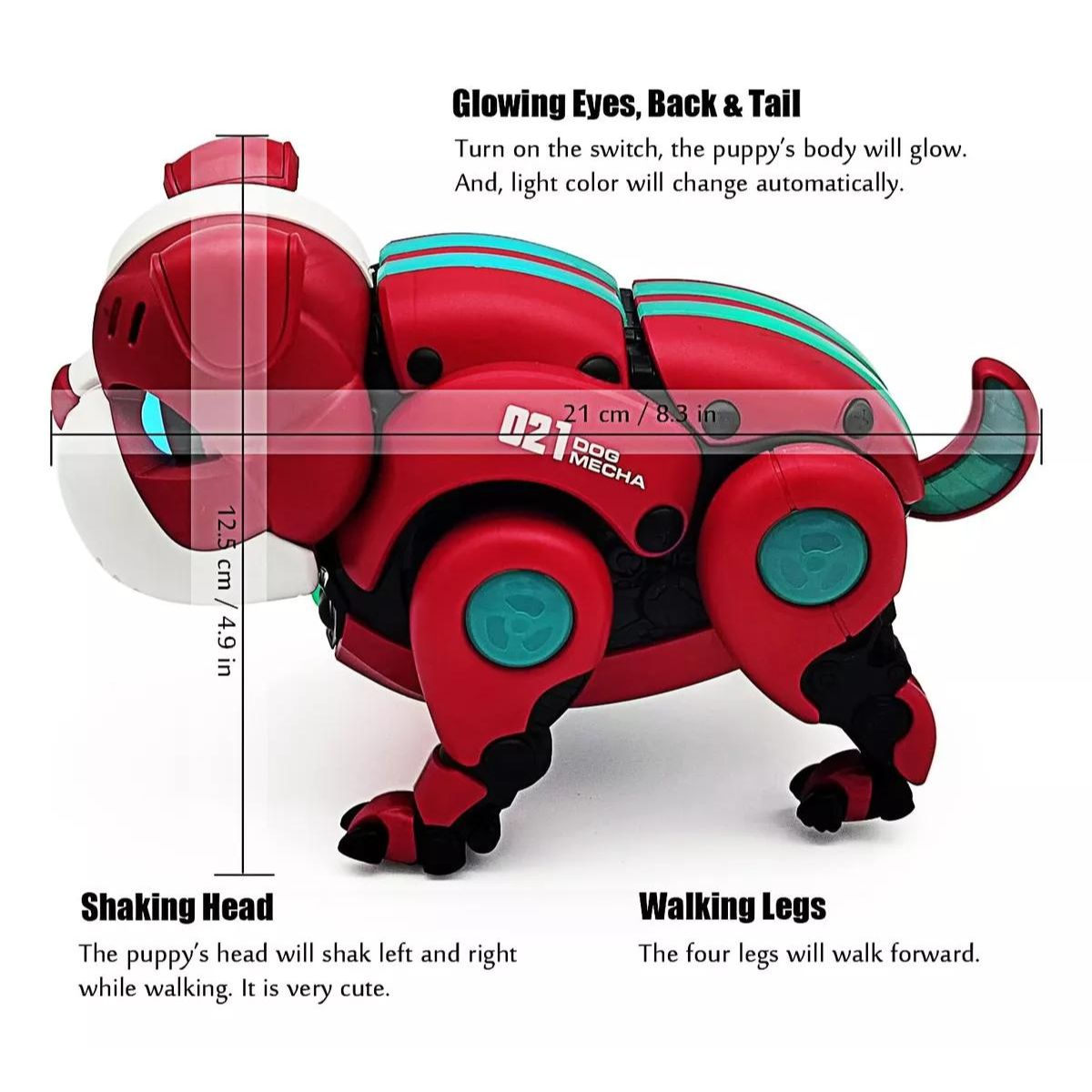 GENERICO - Perro Robot Perro Inteligente Para Niños Luces Y Movimiento