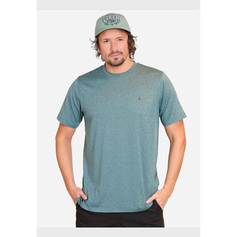 VOLCOM - Polera Manga Corta Uvp 50 Celeste Hombre Volcom