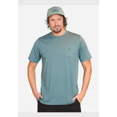 VOLCOM - Polera Manga Corta Uvp 50 Celeste Hombre