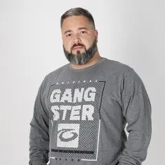 GANGSTER - Plus Polera Manga Larga Fore Gris