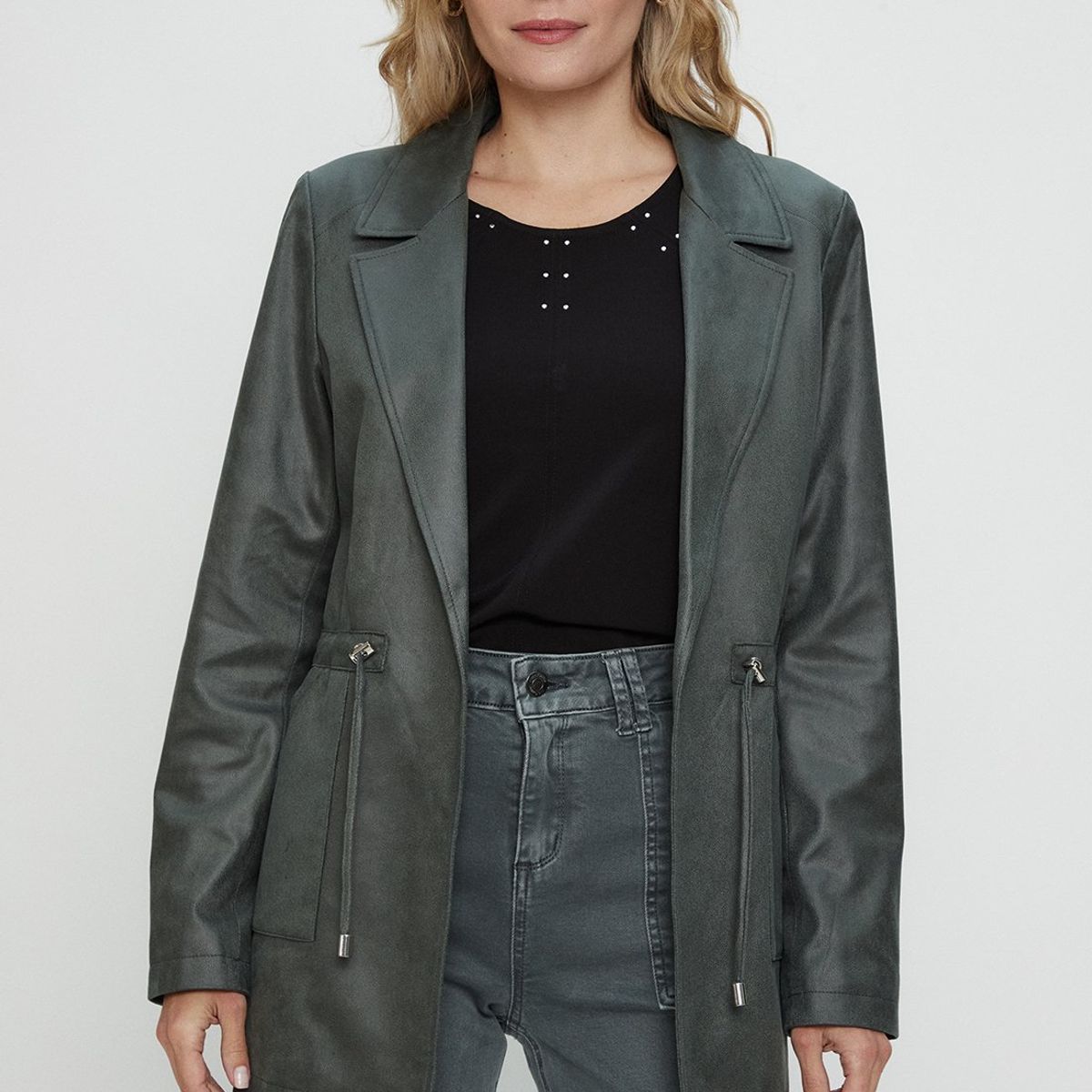 MA GRIFFE - Casaca Verde Musgo Mujer Magriffe