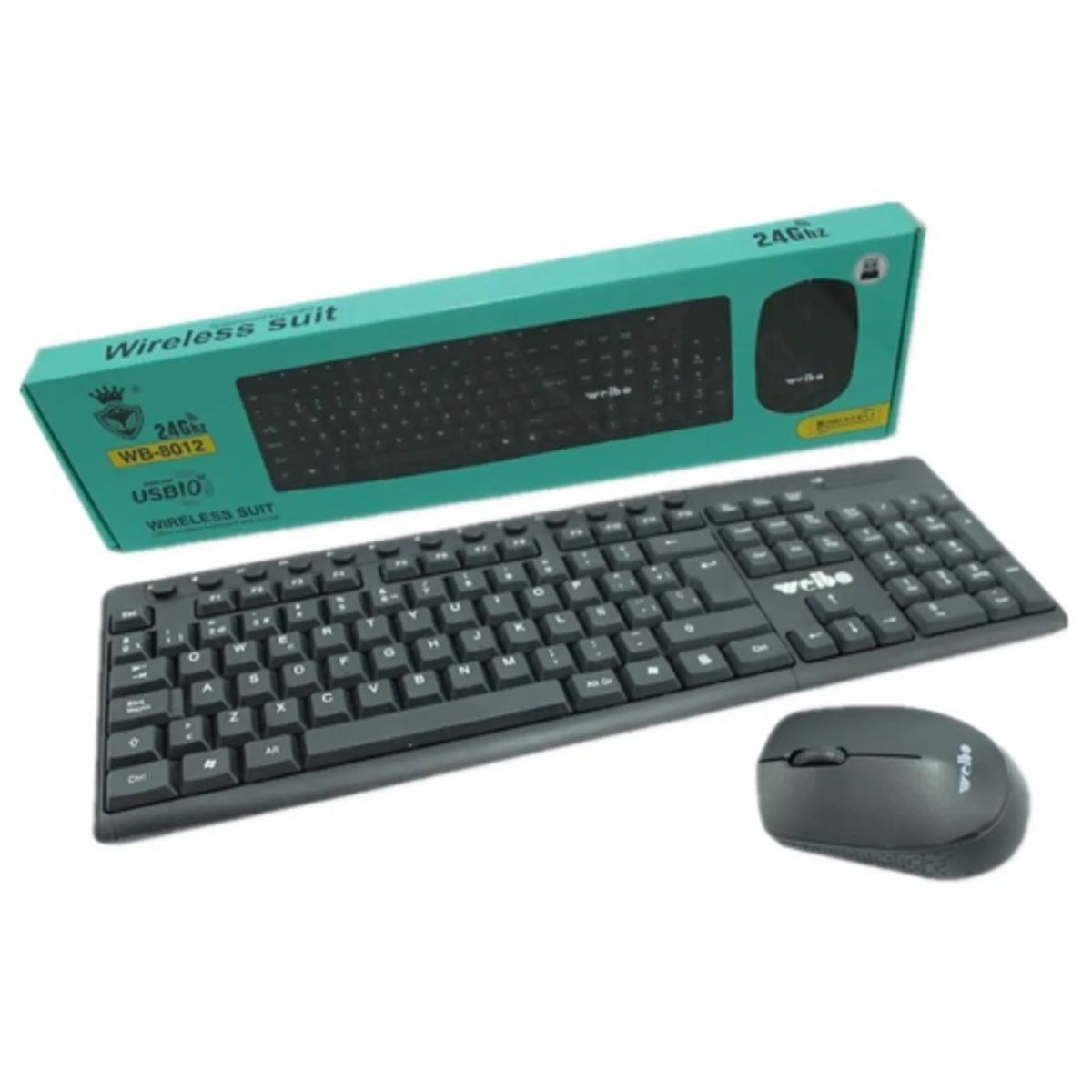 GENERICO - Set De Teclado Y Mouse Inalámbrico Negro 10m De Alcance