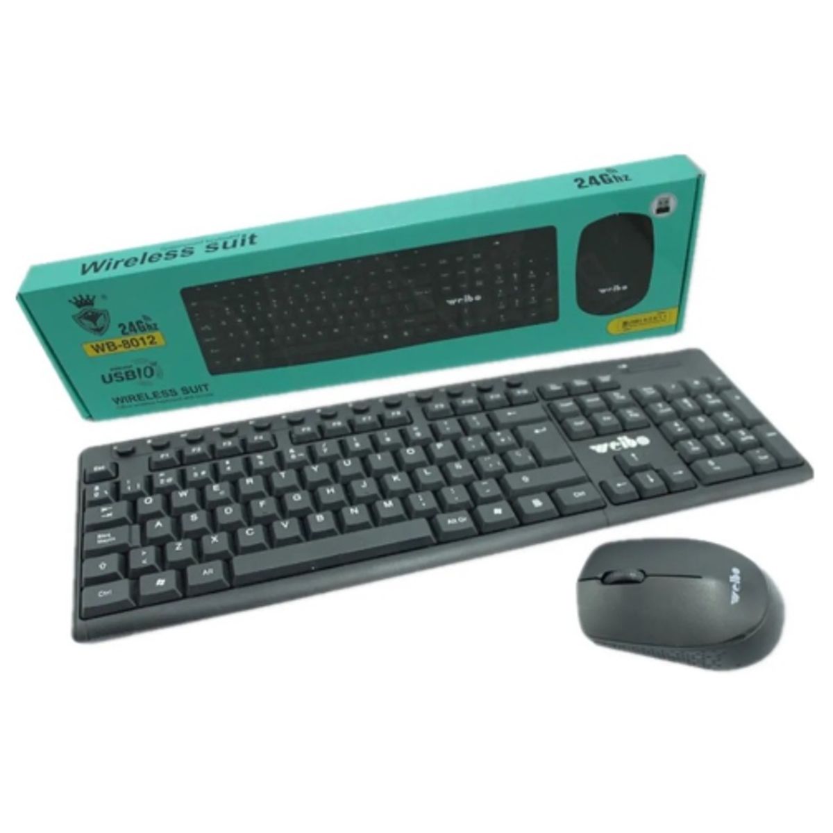 GENERICO - Set De Teclado Y Mouse Inalámbrico Negro 10m De Alcance