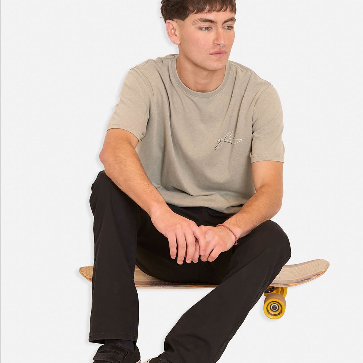 RUSTY - Polera Manga Corta Rusty 90S Tee Verde Hombre Rusty