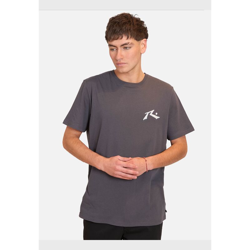 RUSTY - Polera Manga Corta R Spry Signal Gris Hombre Rusty