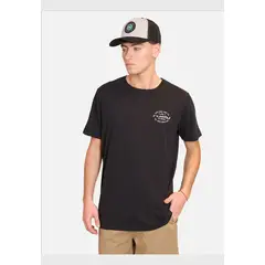 RUSTY - Polera Manga Corta Retro Surf Co Negro Hombre