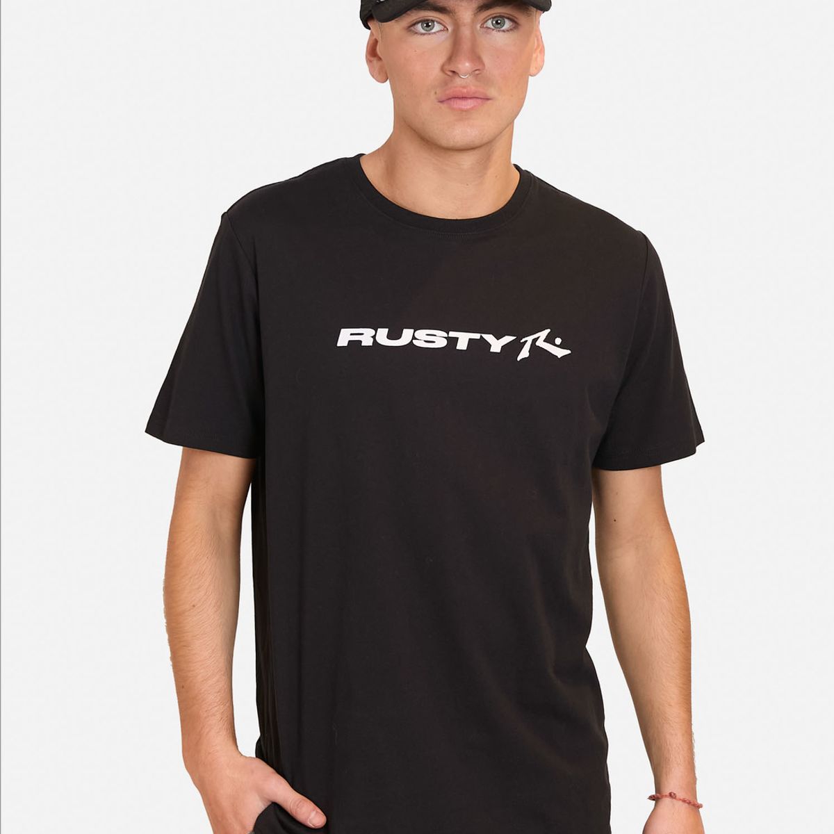 RUSTY - Polera Manga Corta Mi Rusty Negro Hombre Rusty