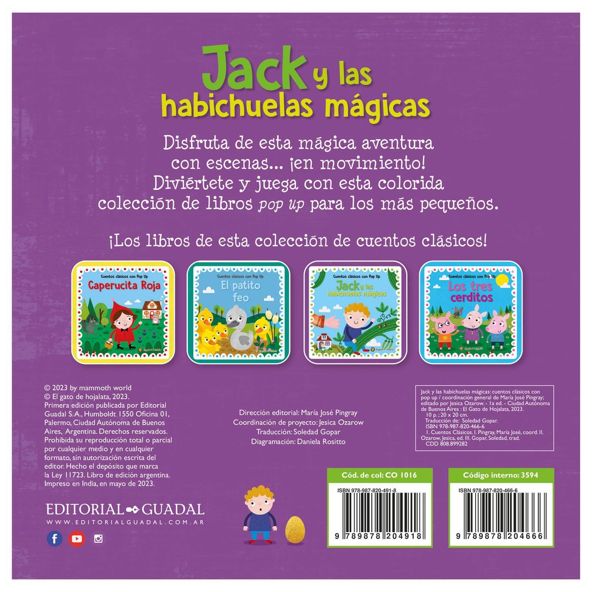EDITORIAL GUADAL - LIBRO Por Up: Jack Y Las Habichuelas