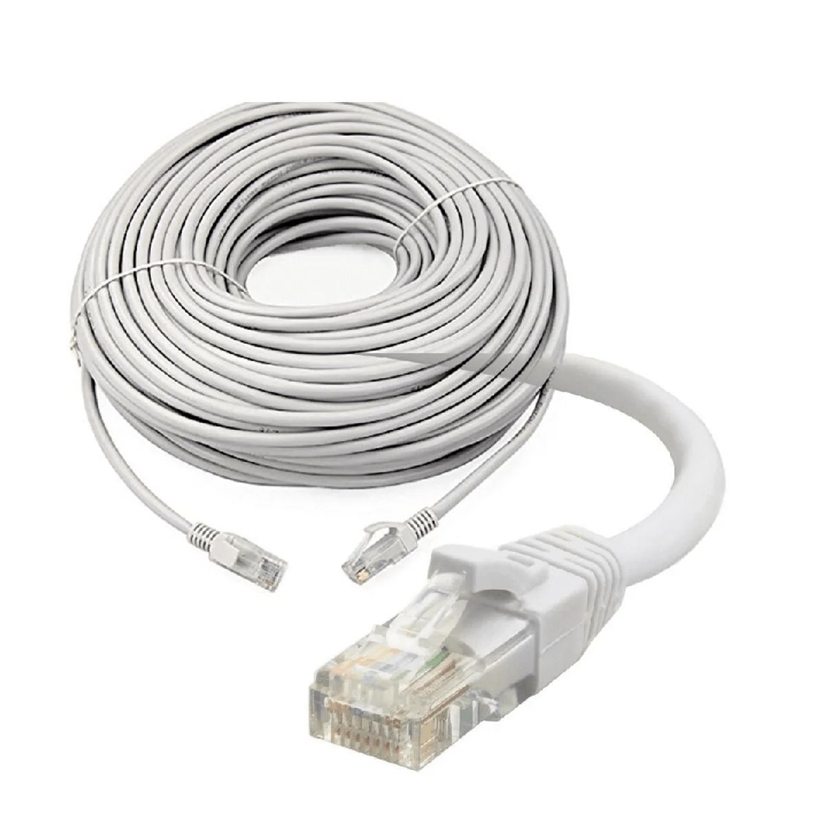 GENERICO - Cable Red Cat5 Armado 25 Mts Gris / Cable de internet
