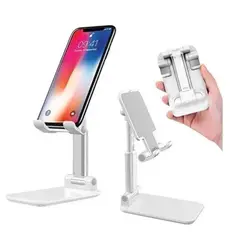 GENERICO - Soporte Plegable Para Celular Altura Ajustable De Escritorio Blanco