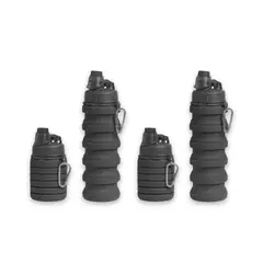 PRO OUTDOOR - Pack 2 Botellas Plegable Negra