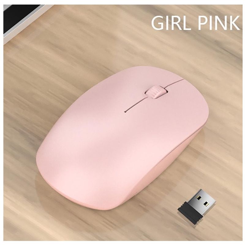 GENERICO - Mouse Ratón Inalámbrico De Bluetooth Universal 24G Rosa