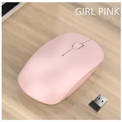 GENERICO - Mouse Ratón Inalámbrico De Bluetooth Universal 24G Rosa
