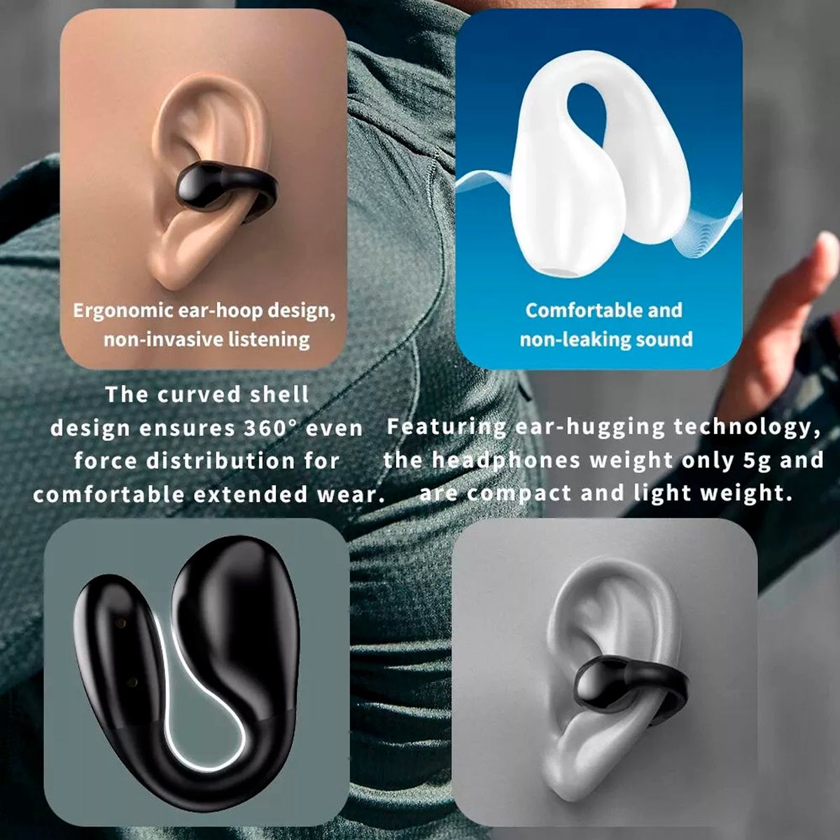 JOIGO - Audifonos Inalambricos Bluetooth Clip Para La Oreja