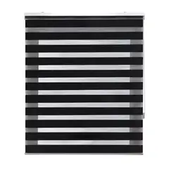 GENERICO - CORTINA ROLLER DUO DIA Y NOCHE COLOR NEGRO 100X200CM