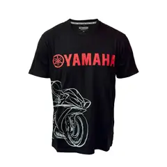 YAMAHA - Polera De Hombre Manga Corta Hombre Shadow Negro