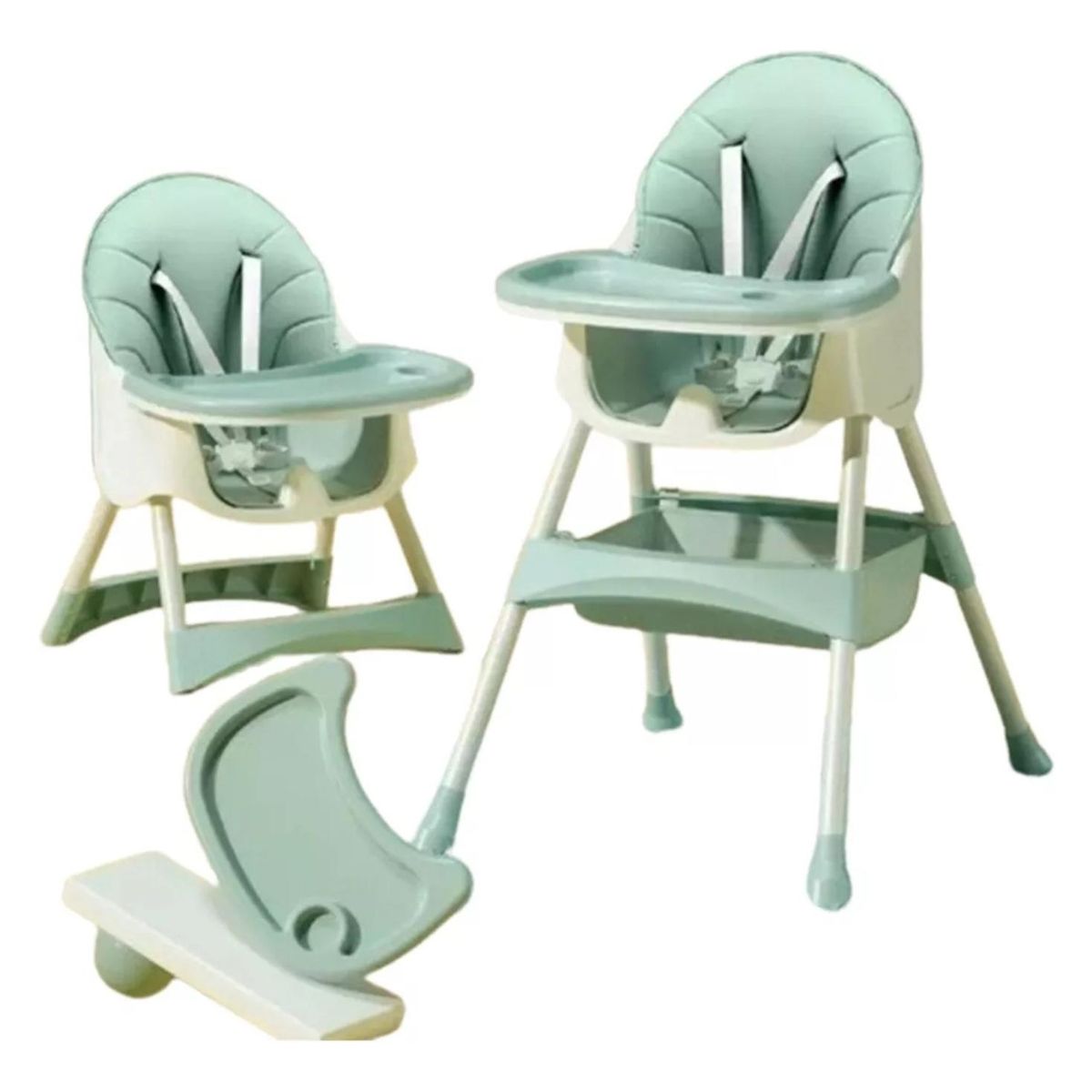 IMPORTCLICK - Silla Comer Infantil Seguridad 2 En 1 Verde IMPORTCLICK