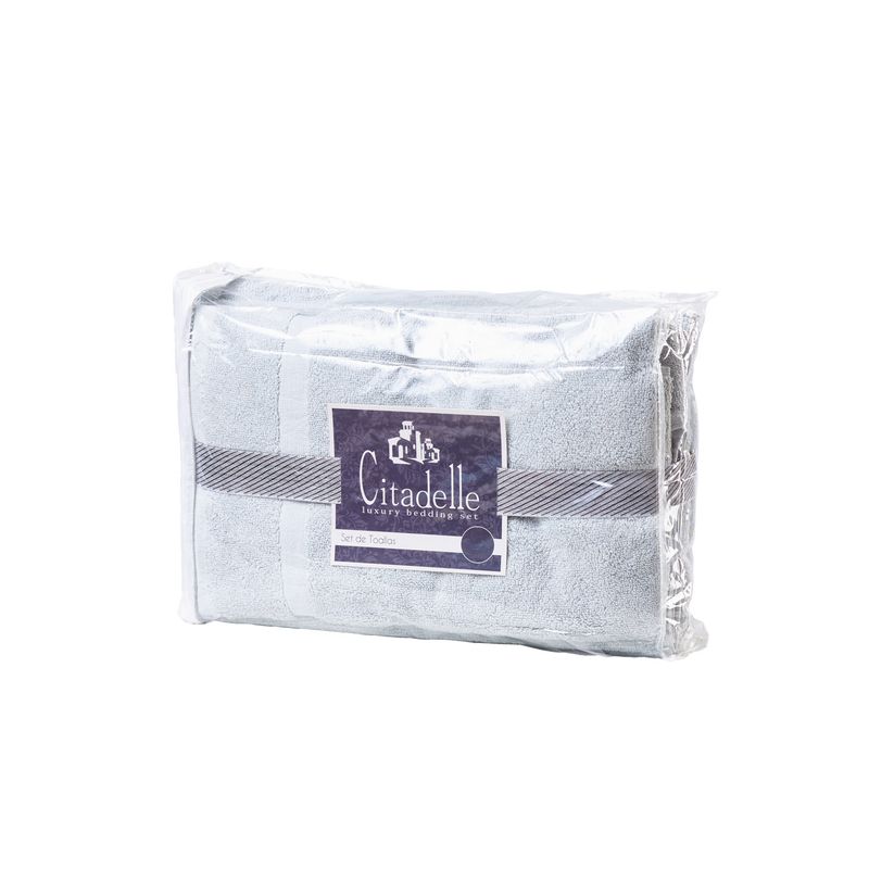 CITADELLE - Set de toallas Gris Silver algodón 500 Gr.