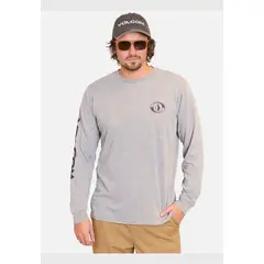 VOLCOM - Polera Manga Larga Divided Tech Gris Hombre
