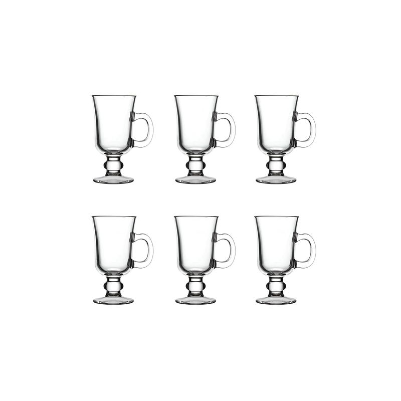 IMPORTCLICK - Set 6 Tazas Café Espresso Vidrio 125 ML