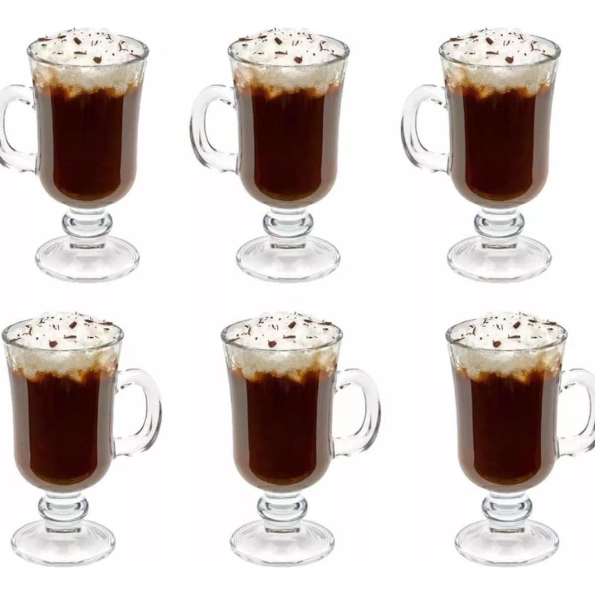 IMPORTCLICK - Set 6 Tazas Café Espresso Vidrio 125 ML