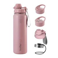 Termo Botella Agua Termica Acero Inox + Tapas - Rosa