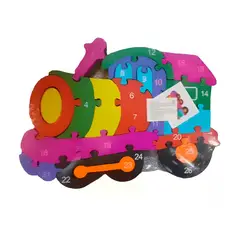 GENERICO - Rompecabezas Puzle Encaje Tren Letras&numero