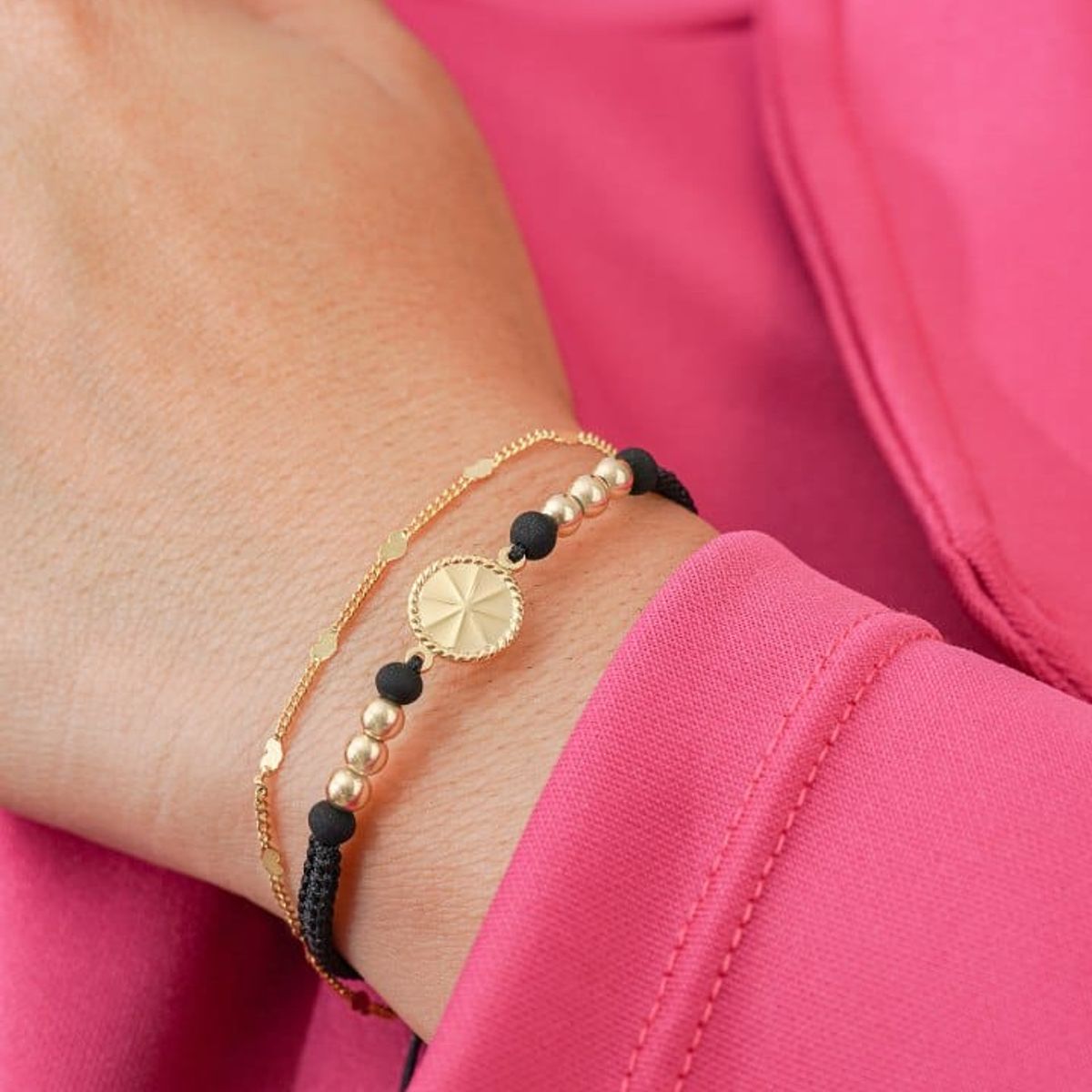 GENERICO - Pulsera Tejida en oro laminado 18k