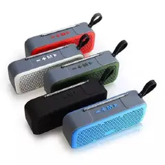 GENERICO - Parlante Altavoz Bluetooth Solar Recargable Con Radio Negro