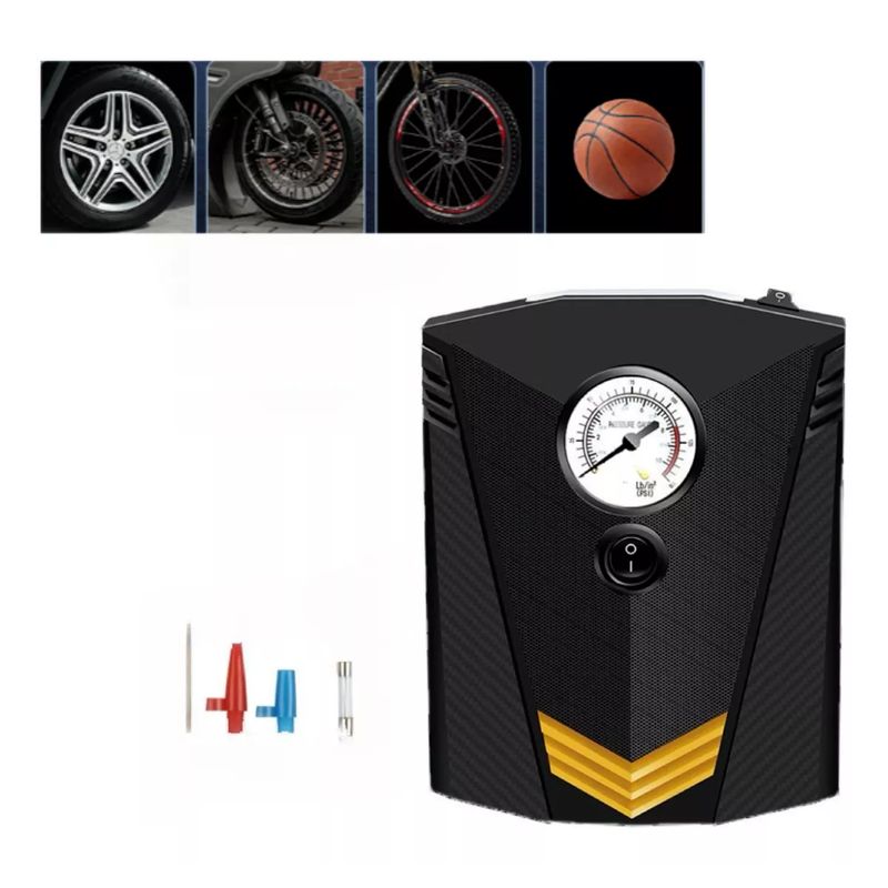 GENERICO - Compresor De Aire Portátil 12v Todo Neumático Manometro