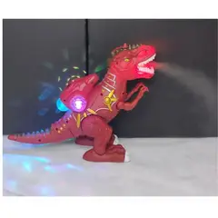 GENERICO - Dinosaurio T-rex Humo Juguete Camina Luces Sonidos