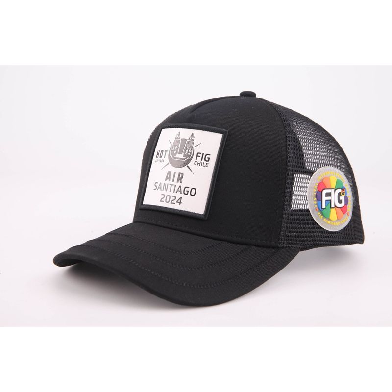 HELLE RAVEN HR - Gorro snapback marca helle raven hr color negro parche frontal AIR