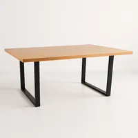 Mesa de Comedor Estilo Industrial Rectangular 160x90 Madera Clara